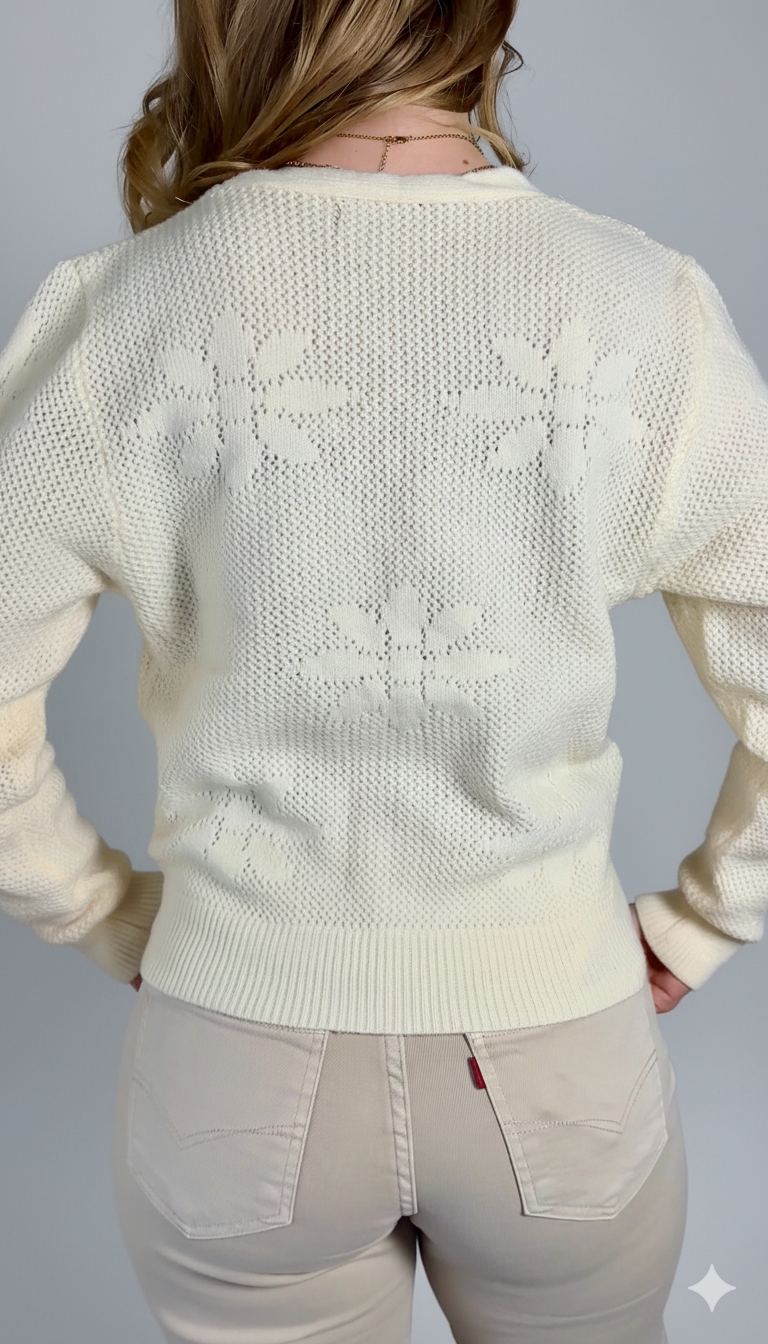 Casaco de malha e renda