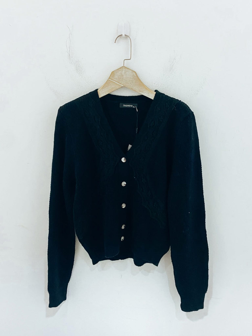 Casaco de malha e renda