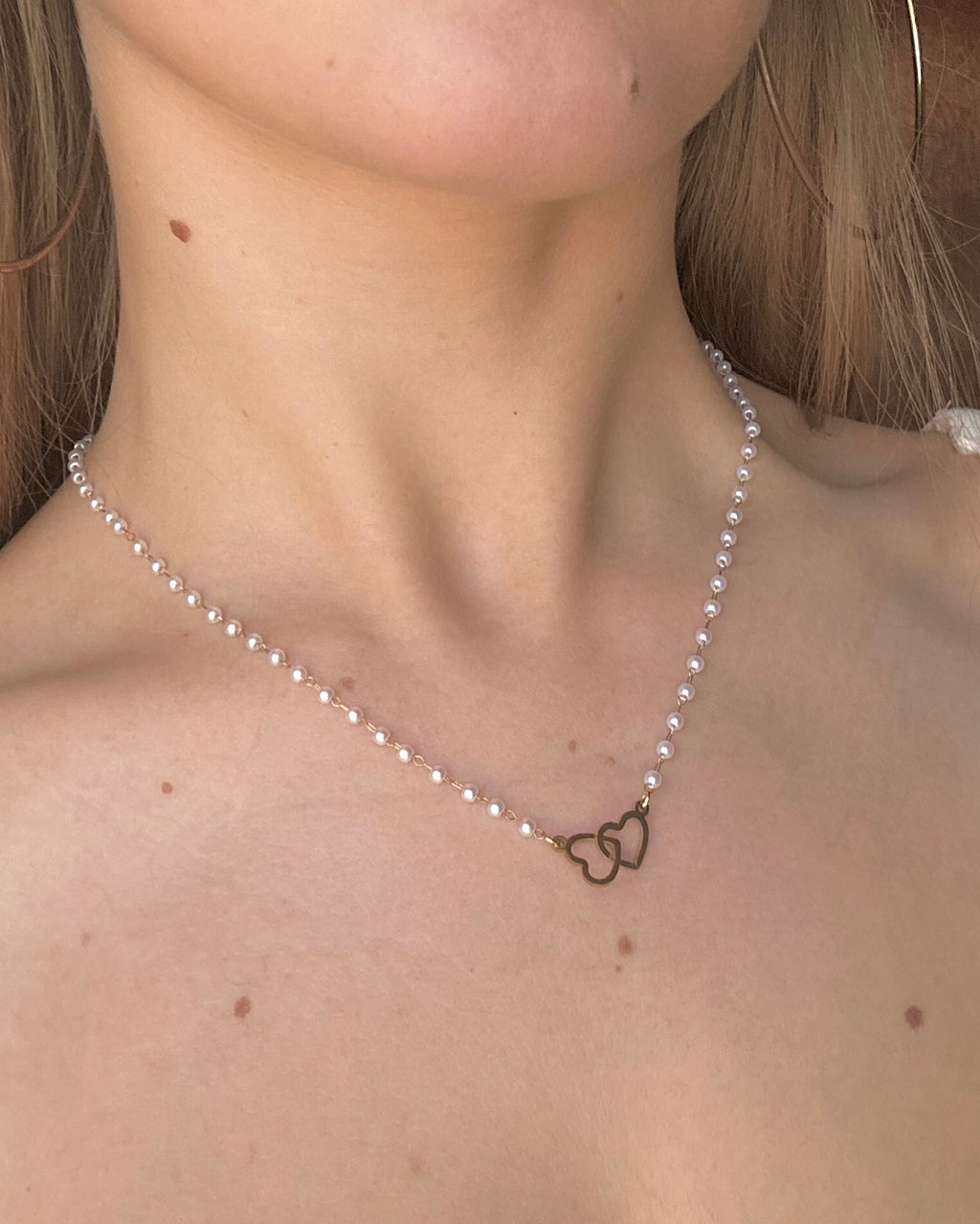 Colar Heart Pearls