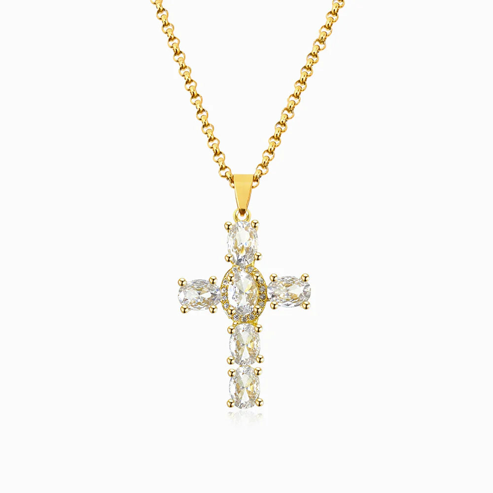 Colar Cruz Diamond
