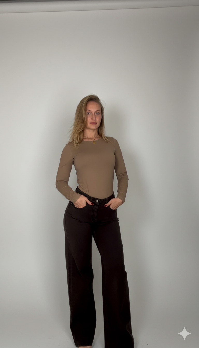 Body Manga Comprida Justo